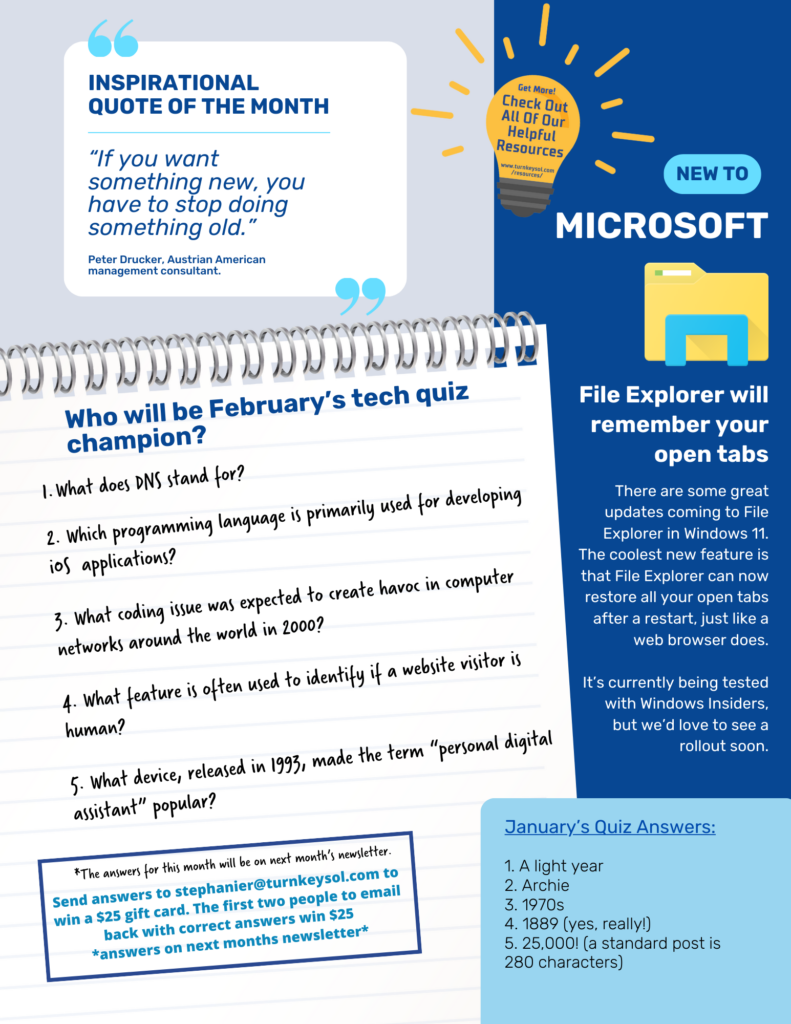 tech monthly updates